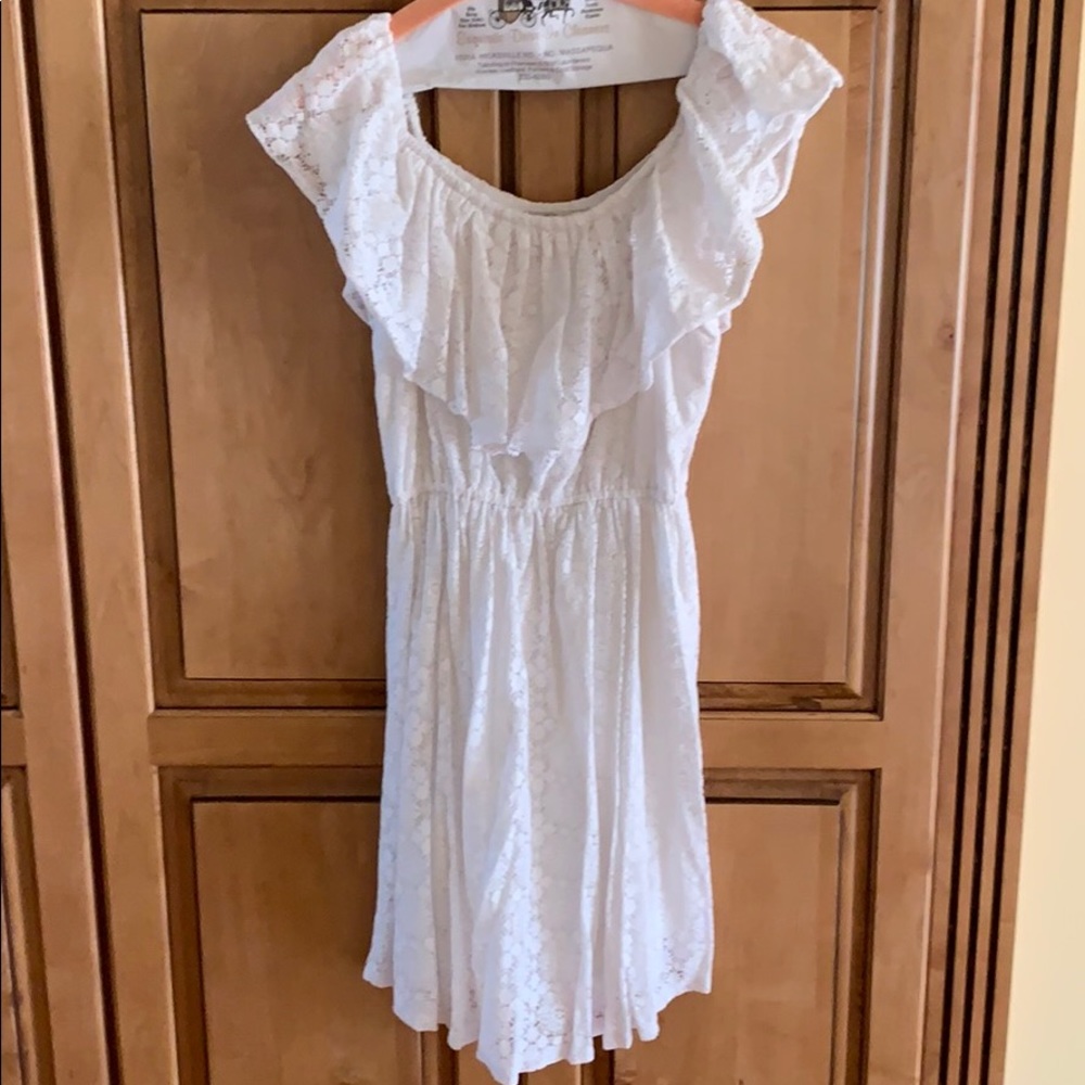 white off shoulder dress